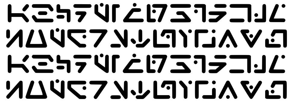 Aurebesh Droid písmo Exempláře