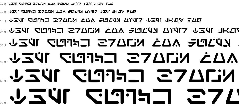 Aurebesh Droid шрифт Водопад