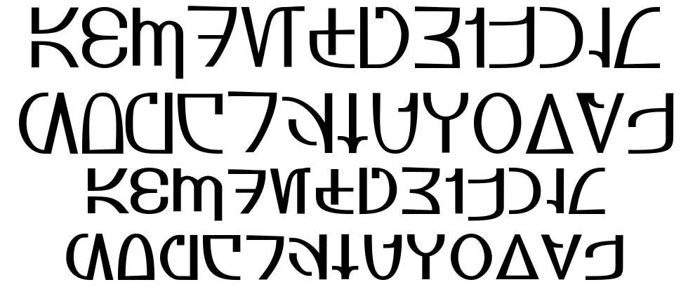 Aurebesh Rodian フォント 標本