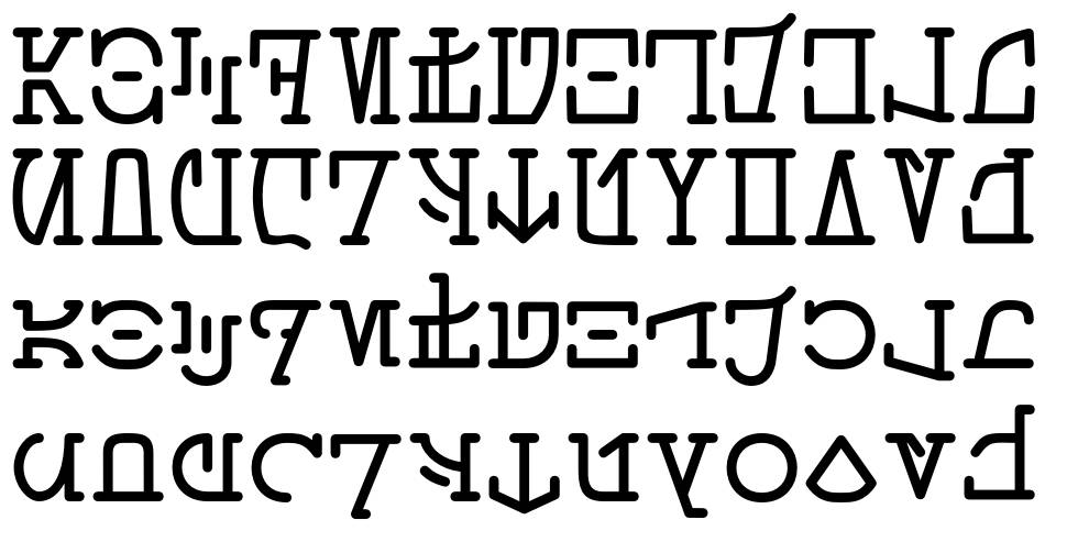 Aurebesh Typewriter font specimens