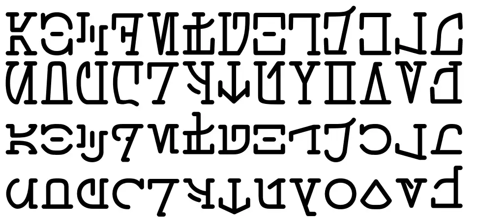 Aurebesh Typewriterfont specimens