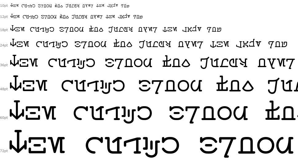 Aurebesh Typewriter font Şelale