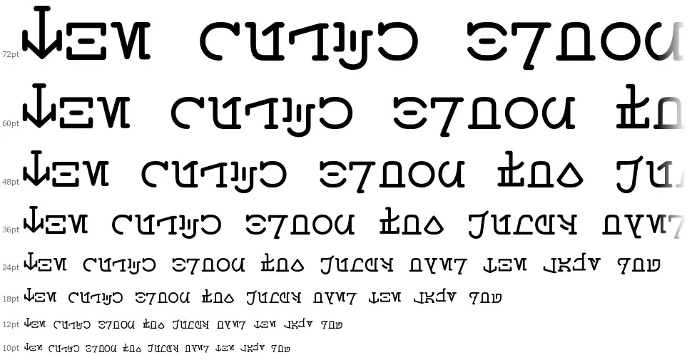 Aurebesh Typewriterfont waterfall
