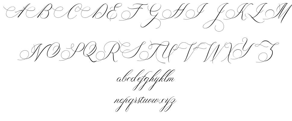 Aureligena Script フォント 標本