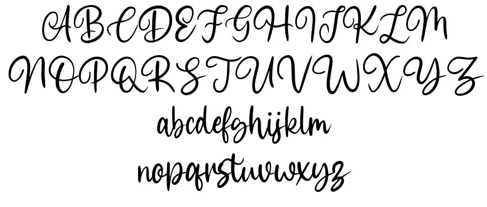 Aurellyah Lovely font specimens