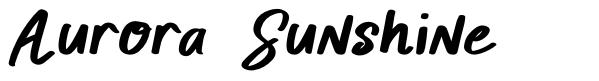 Aurora Sunshine font