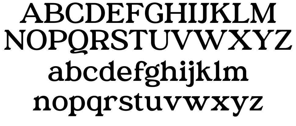 Austena font specimens