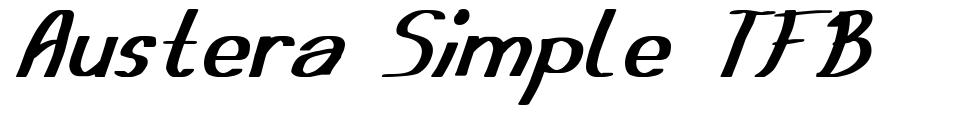 Austera Simple TFB шрифт
