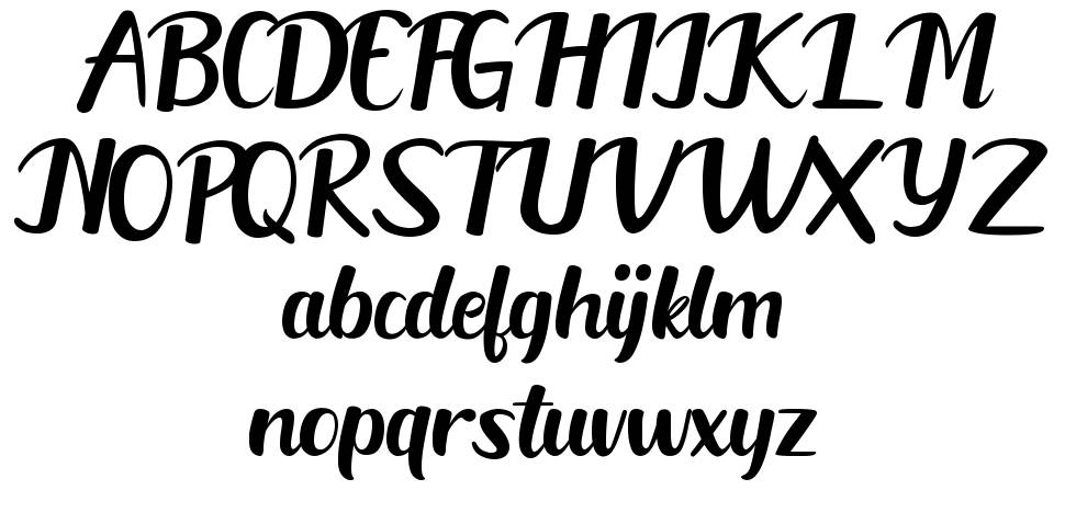 Austhin font specimens