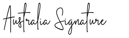 Australia Signature písmo