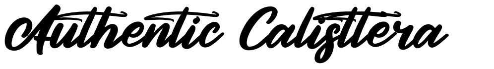 Authentic Calisttera font