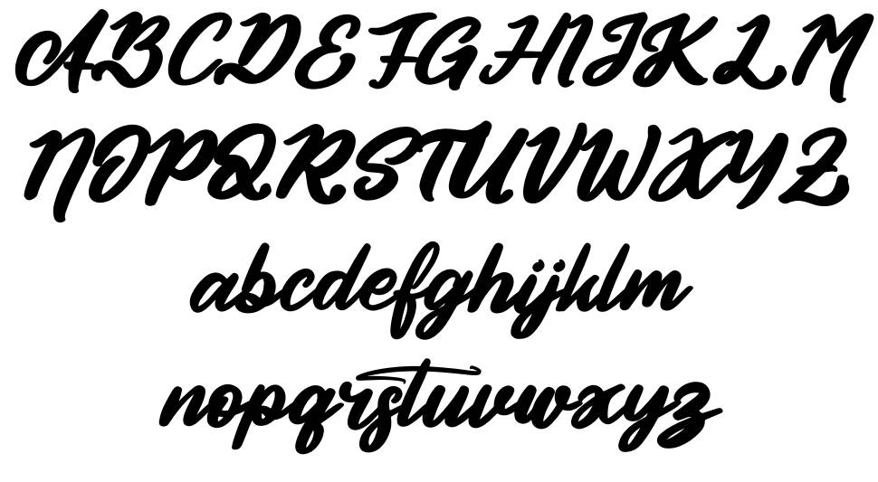 Authentic Calisttera font specimens