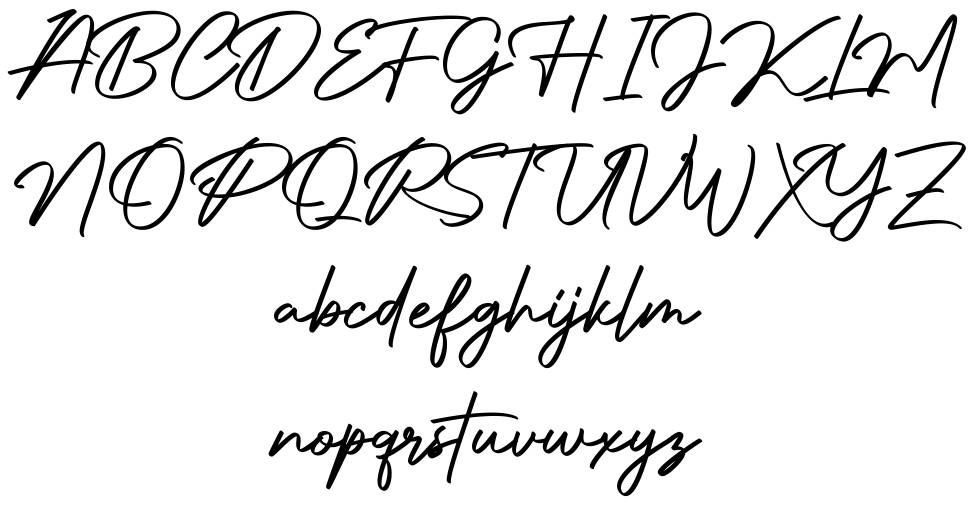 Authentic Signature font specimens