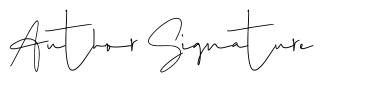 Author Signature 字形
