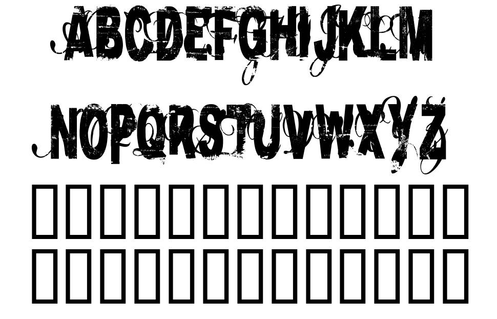 AutoDestruction font specimens