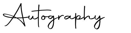 Autography fonte