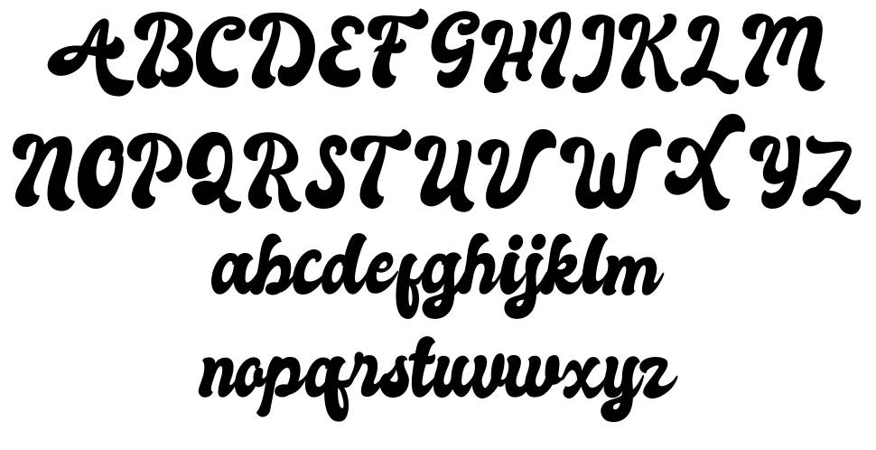 Autolova font specimens