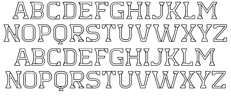 Avangarda font specimens