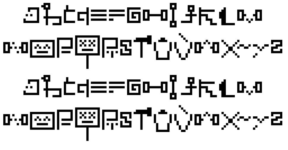 Average symbol font specimens