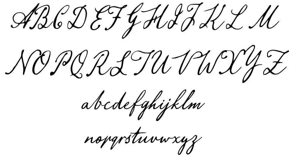 Aviola Memories font specimens