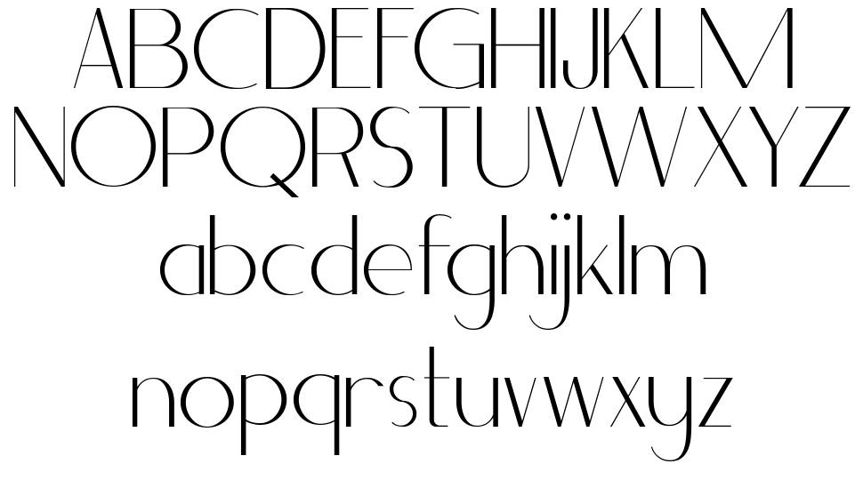 Avoda schriftart vorschau