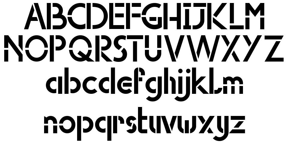 Avrojaks font specimens