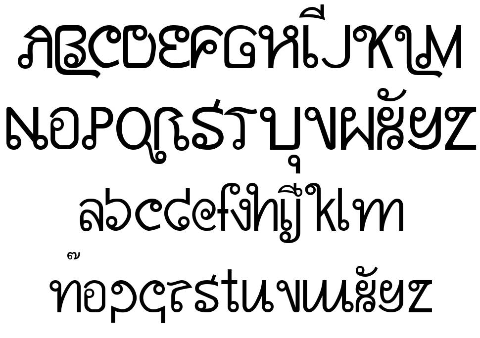 AW Siam English not Thai font specimens