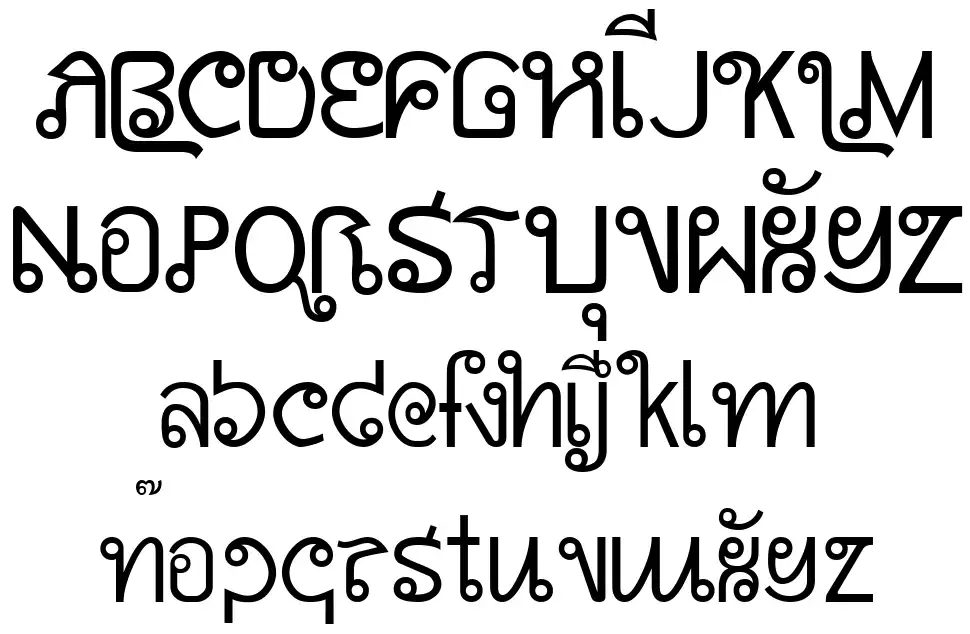 AW Siam  English not Thaifont specimens
