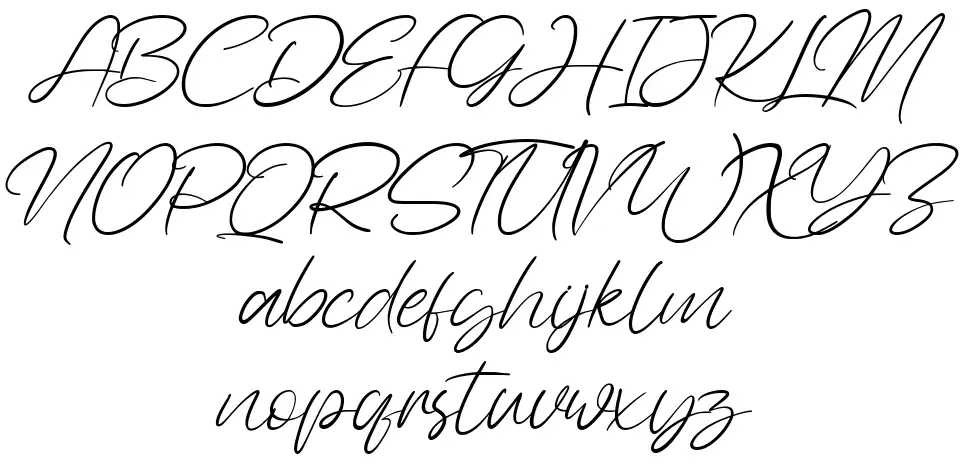 Awejatty schriftart vorschau