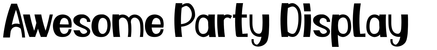 Awesome Party Display schriftart