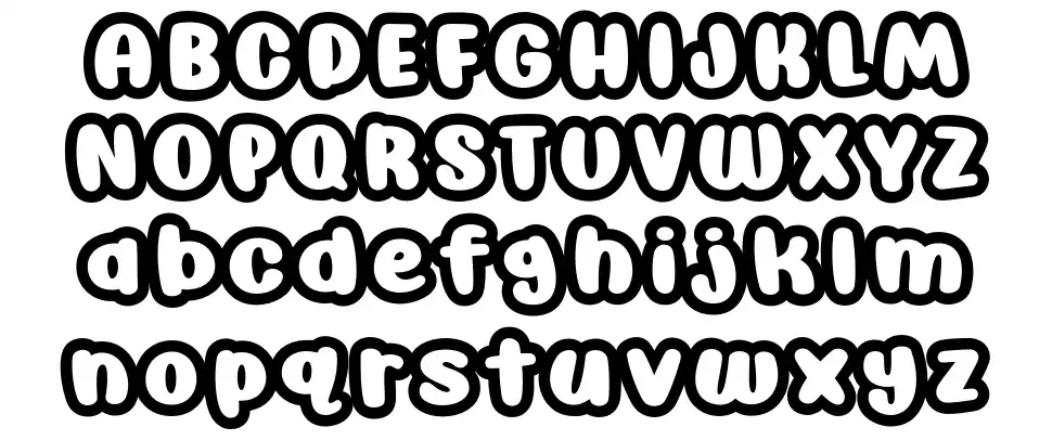 Awesome Possum Outline font specimens