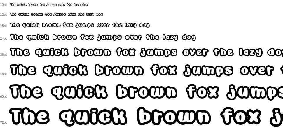 Awesome Possum Outline font Waterfall