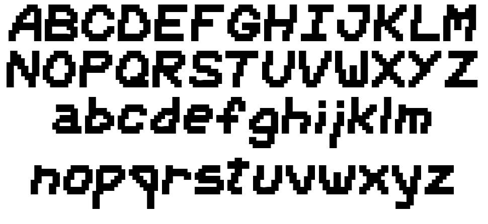 Awfully Digital font specimens