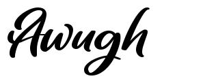 Awugh шрифт