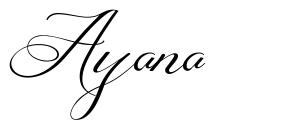 Ayana písmo