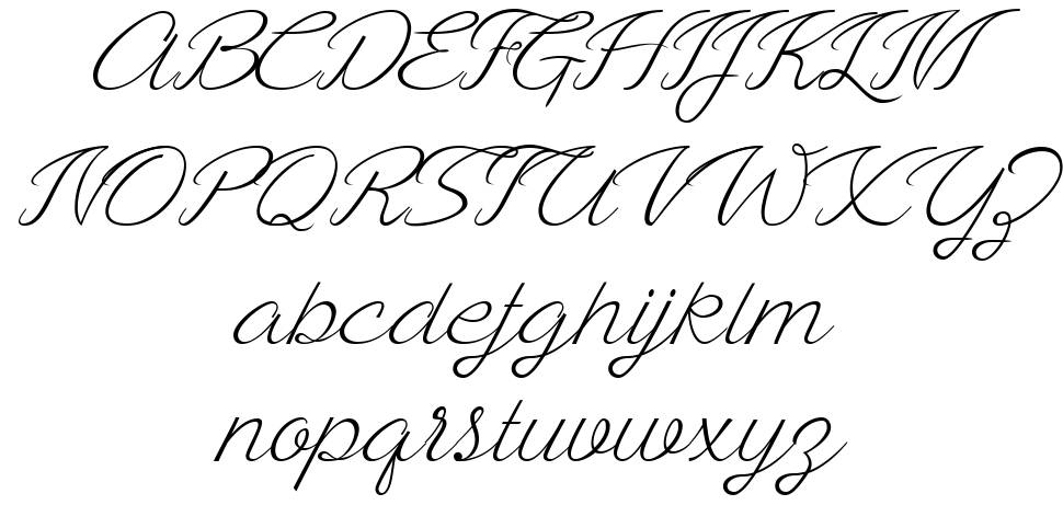 Ayla Script font specimens