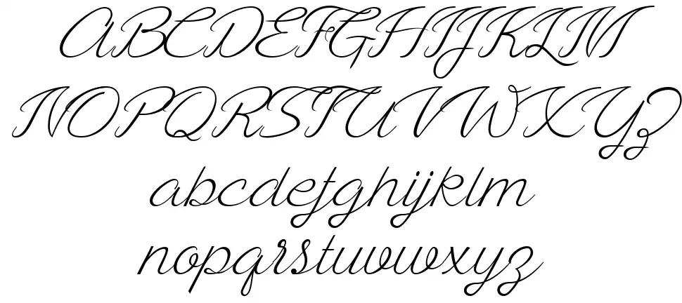 Ayla Script fonte Espécimes