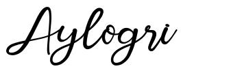 Aylogri шрифт