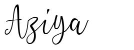 Aziya 字形