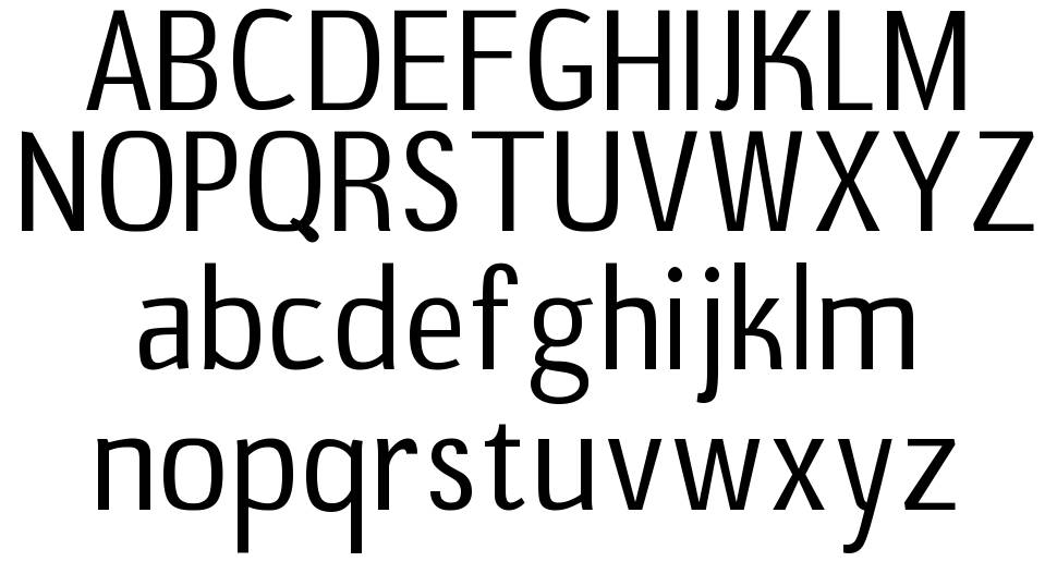 B20 Sans 字形 标本