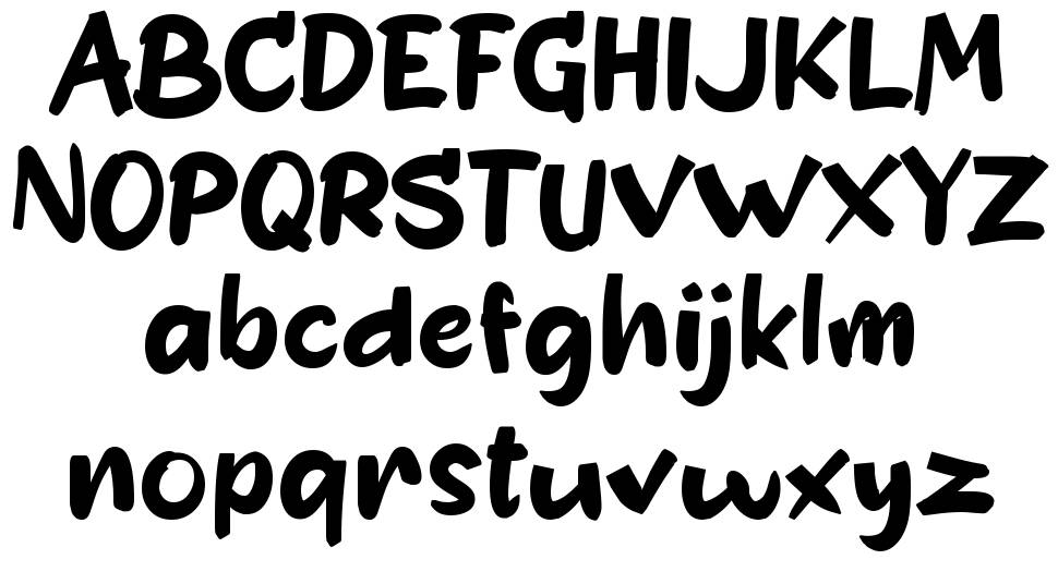 b Bengkoang font specimens
