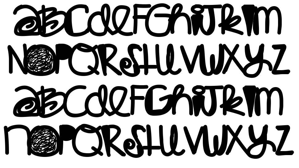 Babaganoosh font specimens