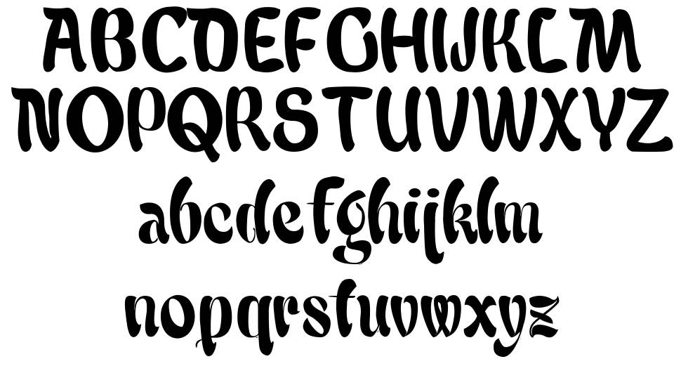 Babalu font specimens