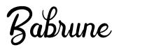 Babrune schriftart