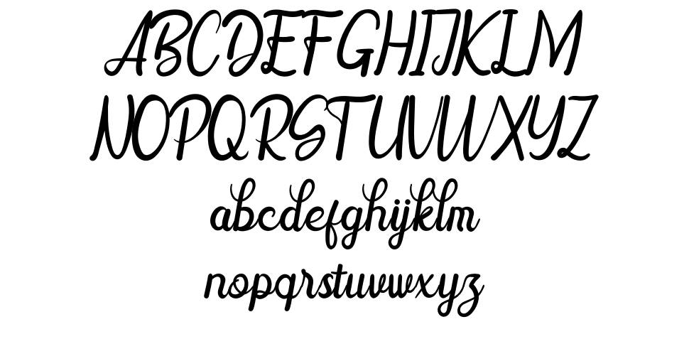 Babrune schriftart vorschau