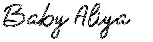 Baby Aliya font