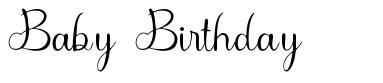 Baby Birthday písmo