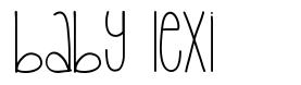 Baby Lexi font