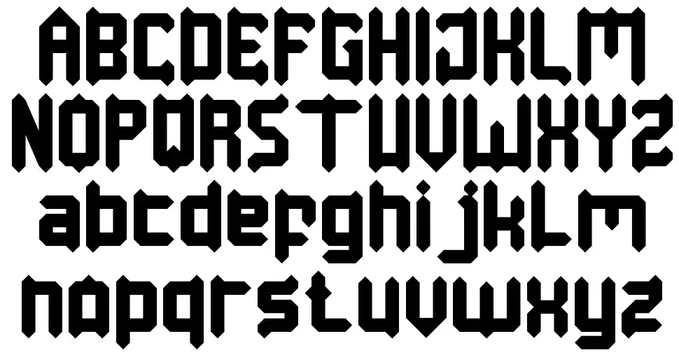 Baby Metalfont specimens