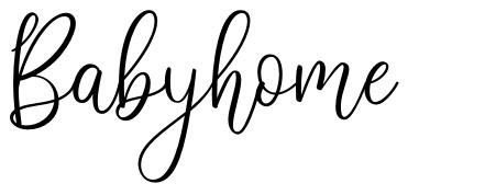 Babyhome шрифт